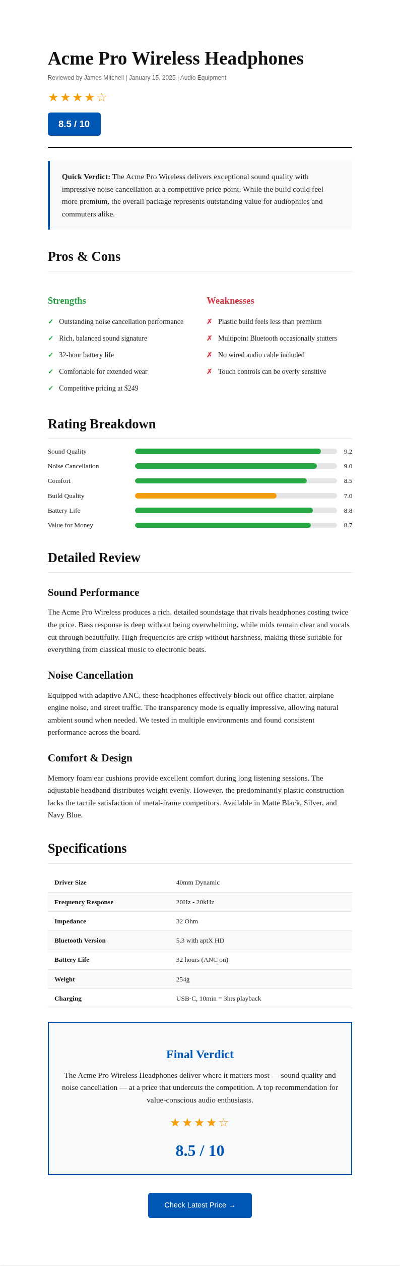 Classic Professional Product Review